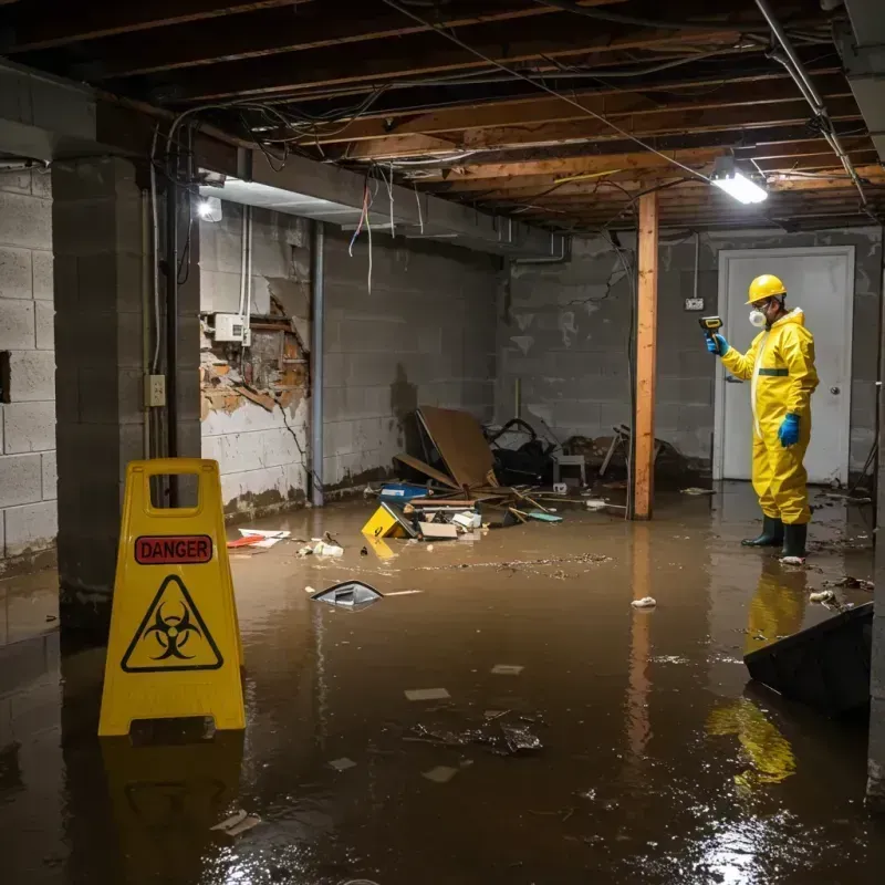 Flooded Basement Electrical Hazard in Mahtomedi, MN Property