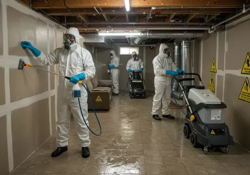 Basement Moisture Removal and Structural Drying process in Mahtomedi, MN